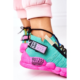 PS1 Zapatos Deportivos De Mujer Zapatillas Green Bubble Tea rosado verde 5