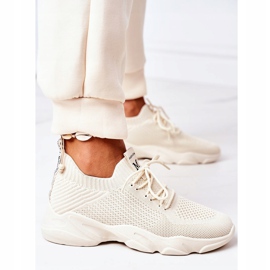 PS1 Zapatos Deportivos De Mujer Zapatillas Deportivas Beige Moda 4