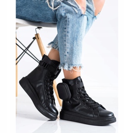 SHELOVET Zapatos con cordones y bolsillo negro 1 SHELOVET Zapatos con cordones y bolsillo negro 1