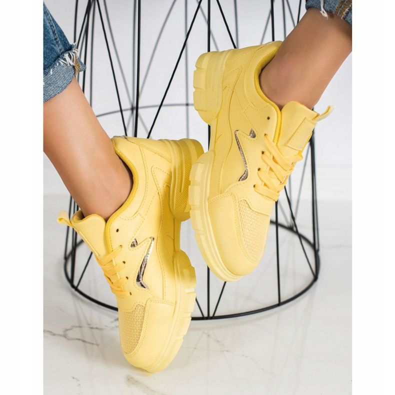 Marquiz Zapatillas amarillas de moda amarillo 2