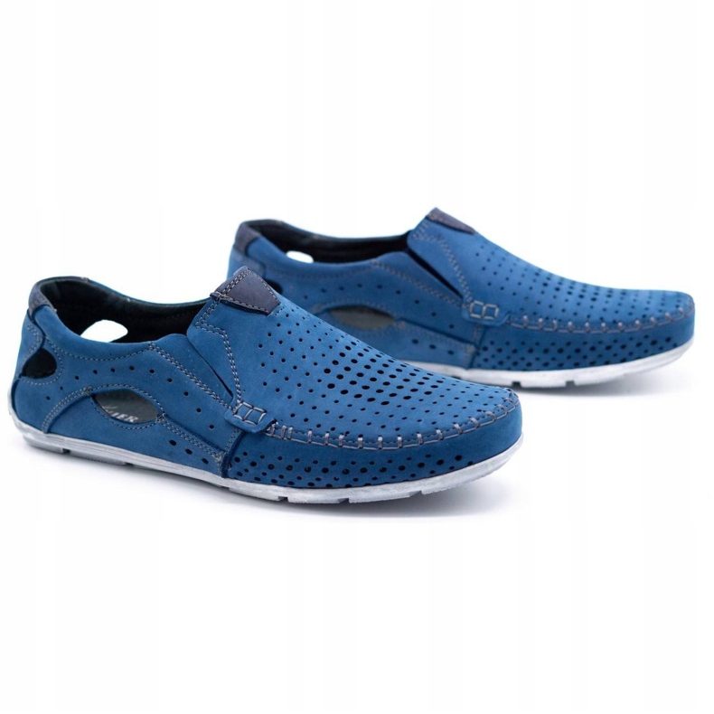 Olivier Zapatos de hombre mocasines 901 azul verano 2