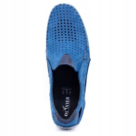 Olivier Zapatos de hombre mocasines 901 azul verano 6