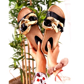 PS1 Chanclas Blancas Con Cadena Last Dance blanco dorado 1