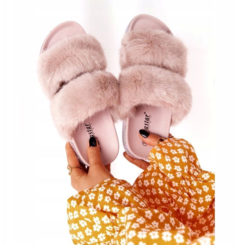 PS1 Pantuflas beige en la plataforma con piel y circonita ¡Wow! 5 PS1 Pantuflas beige en la plataforma con piel y circonita ¡Wow! 5