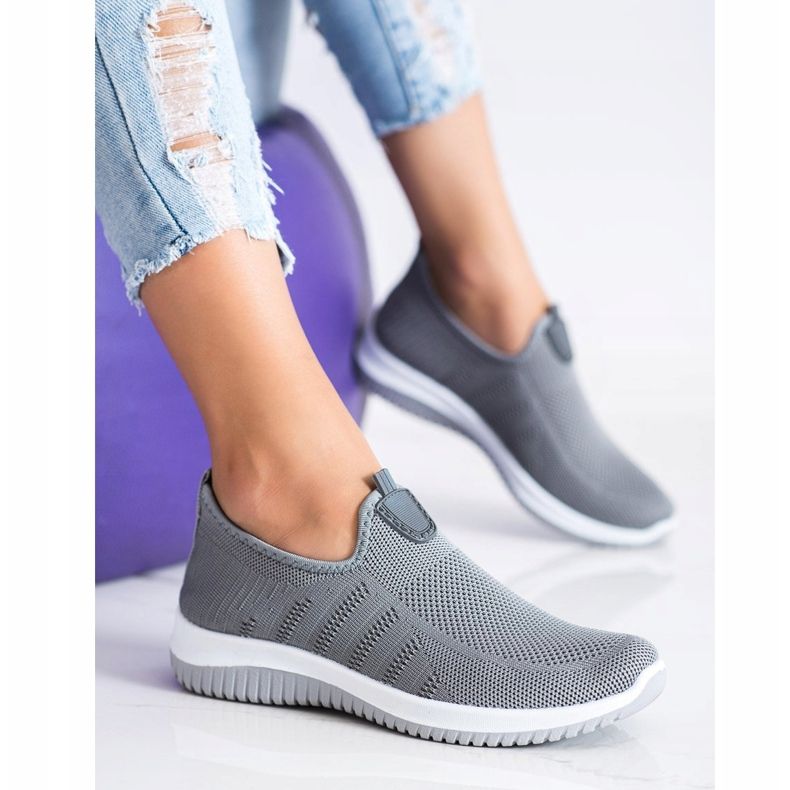 SHELOVET Calzado deportivo sin cordones gris 2