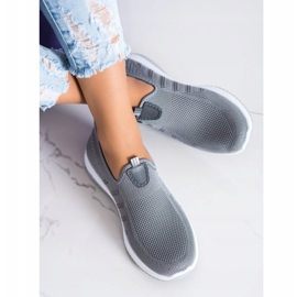 SHELOVET Calzado deportivo sin cordones gris 3