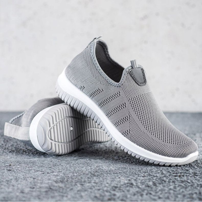 SHELOVET Calzado deportivo sin cordones gris 1