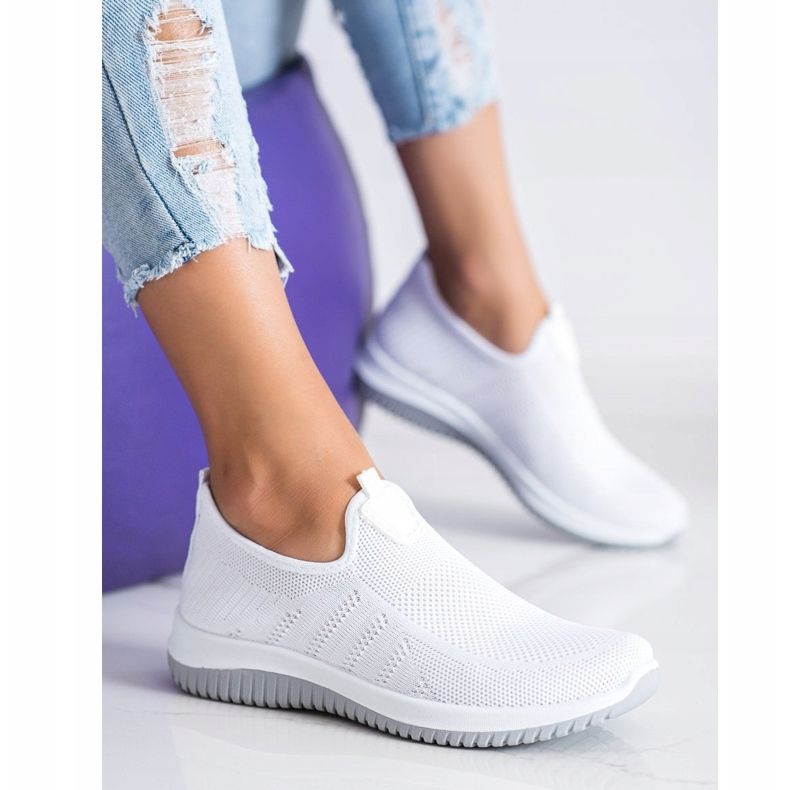 SHELOVET Calzado deportivo sin cordones blanco 2