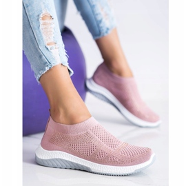 SHELOVET Zapatillas sin cordones rosa 2