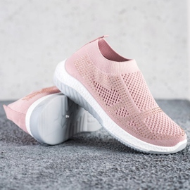 SHELOVET Zapatillas sin cordones rosa 1