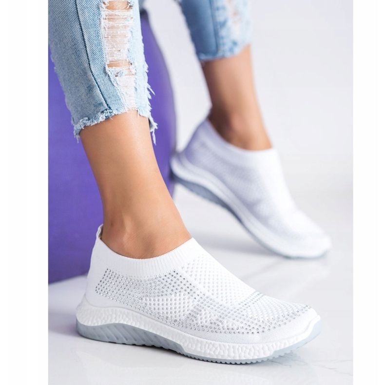 SHELOVET Zapatillas sin cordones blanco 2