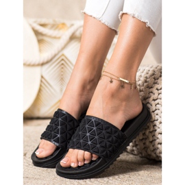 Renda Pantuflas Negras Casuales negro 2 Renda Pantuflas Negras Casuales negro 2