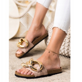 Sabatina Zapatillas de moda beige 3