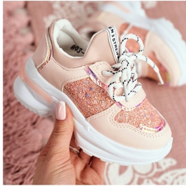 FRROCK Zapatillas Deportivas Infantiles con Purpurina Rosa Matylda rosado 4