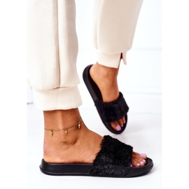 PE1 Pantuflas De Goma Con Piel Esmeril Negro 3