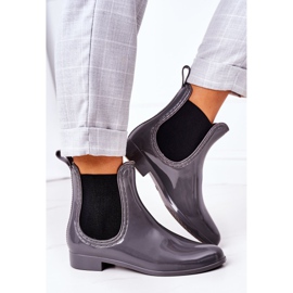 Botas Jodhpur con paraguas gris brillante 2