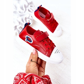 Apawwa Zapatillas de deporte rojas con velcro de dibujos animados para niños rojo 3