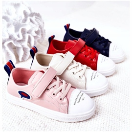 Apawwa Zapatillas de deporte rojas con velcro de dibujos animados para niños rojo 1