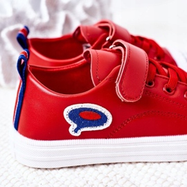 Apawwa Zapatillas de deporte rojas con velcro de dibujos animados para niños rojo 5