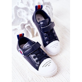 Apawwa Zapatillas de niños con velcro de dibujos animados azul marino 4