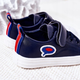 Apawwa Zapatillas de niños con velcro de dibujos animados azul marino 6