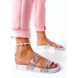 PS1 Pantuflas De Goma Con Circonita Cúbica Plateada Miss You plata 2 PS1 Pantuflas De Goma Con Circonita Cúbica Plateada Miss You plata 2