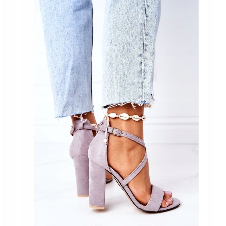 PS1 Sandalias de gamuza en una barra Grey Dance With Me gris 2