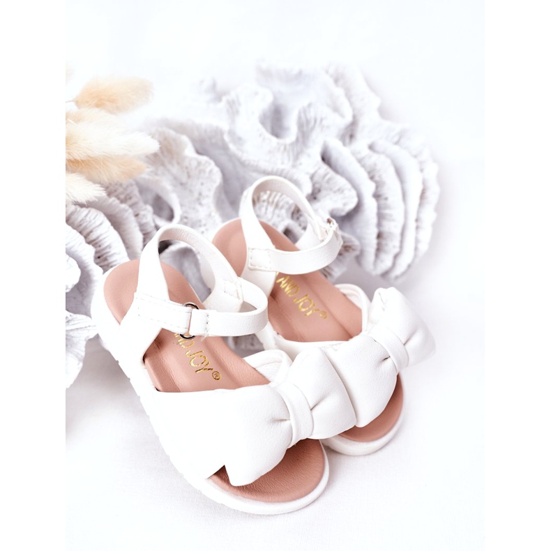 FR1 Sandalias para niños con lazo Abbie blanco 2
