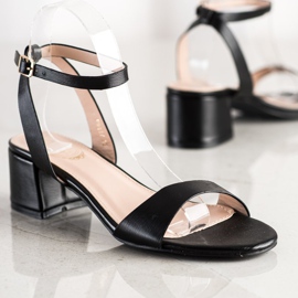 SHELOVET Sandalias negras elegantes negro 3