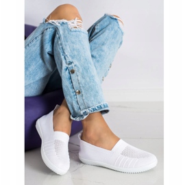 SHELOVET Slipons calados blanco 3