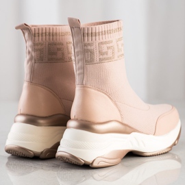 SHELOVET Botas de polvo en la plataforma rosa 1
