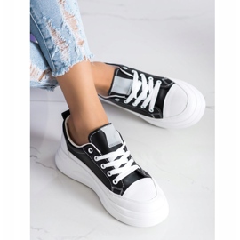 SHELOVET Zapatillas de moda en la plataforma negro 3