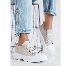 Sabatina Zapatillas de moda en la plataforma beige 2