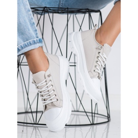 Sabatina Zapatillas de moda en la plataforma beige 3