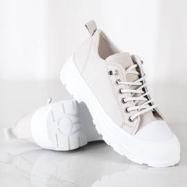 Sabatina Zapatillas de moda en la plataforma beige 1