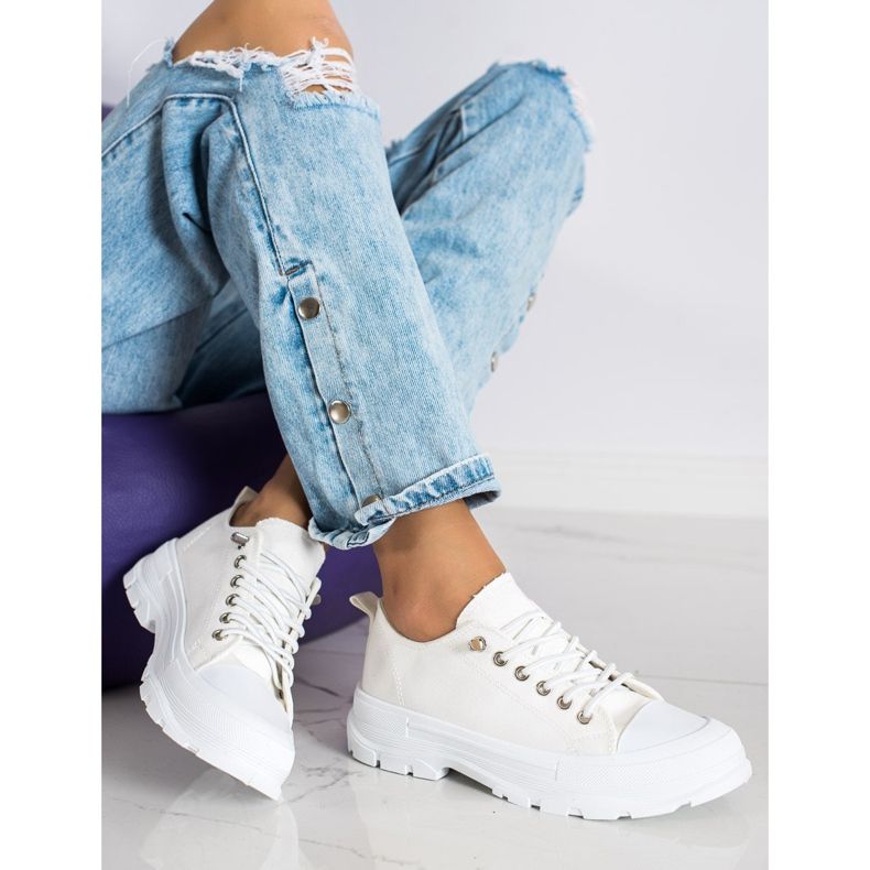 Sabatina Zapatillas de moda en la plataforma beige 1