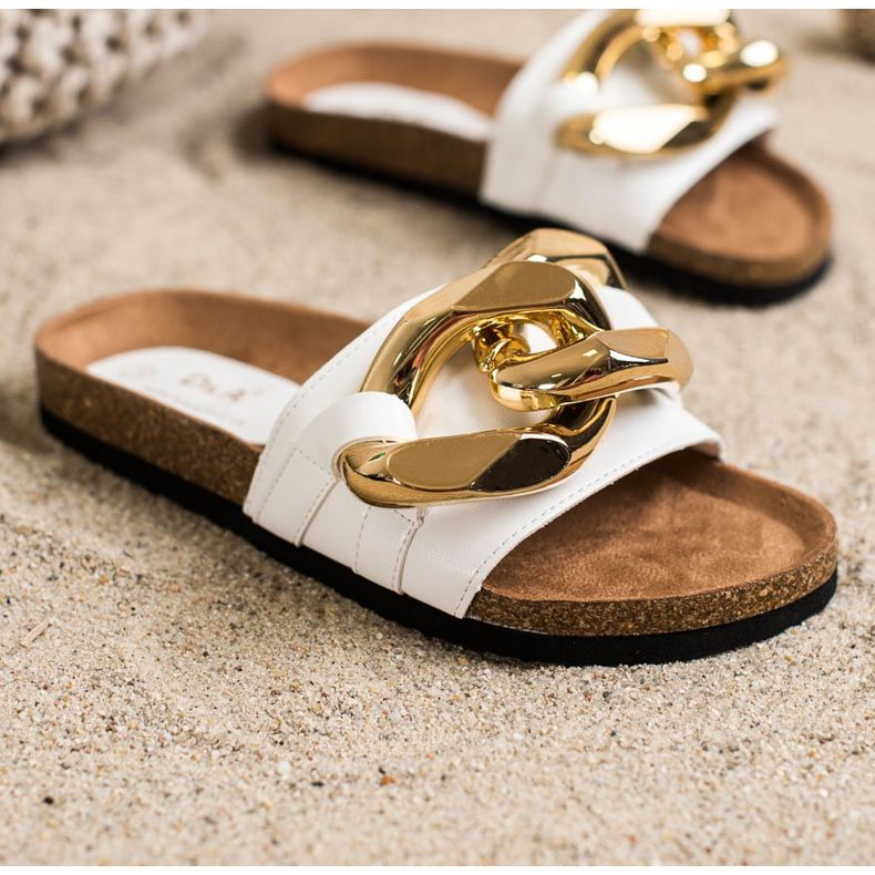 S. BARSKI Pantuflas blancas de moda blanco 1