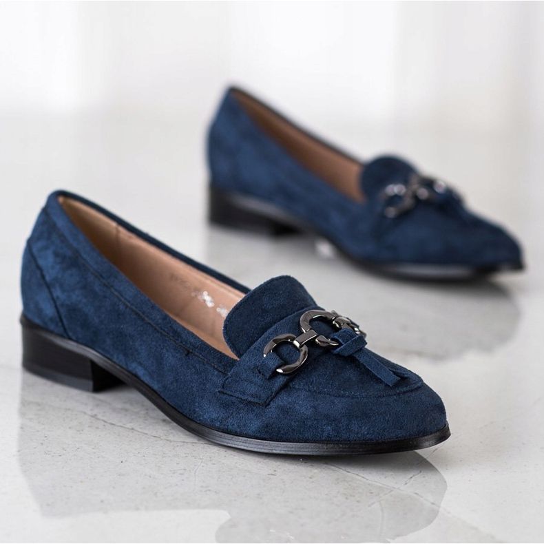 Mocasines VINCEZA con tacón plano azul marino azul 1