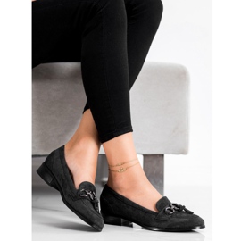Mocasines VINCEZA con tacón plano negro 2