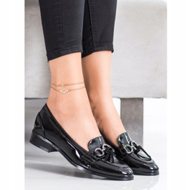 Mocasines VINCEZA con tacón plano negro 3