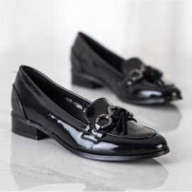 Mocasines VINCEZA con tacón plano negro 2