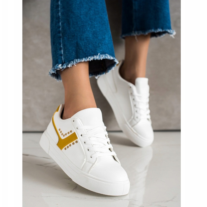 SHELOVET Zapatos deportivos blancos casuales 1