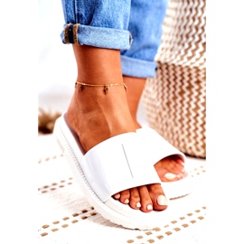 Pantuflas Big Star para mujer en la plataforma Blanco FF274812 1 Pantuflas Big Star para mujer en la plataforma Blanco FF274812 1