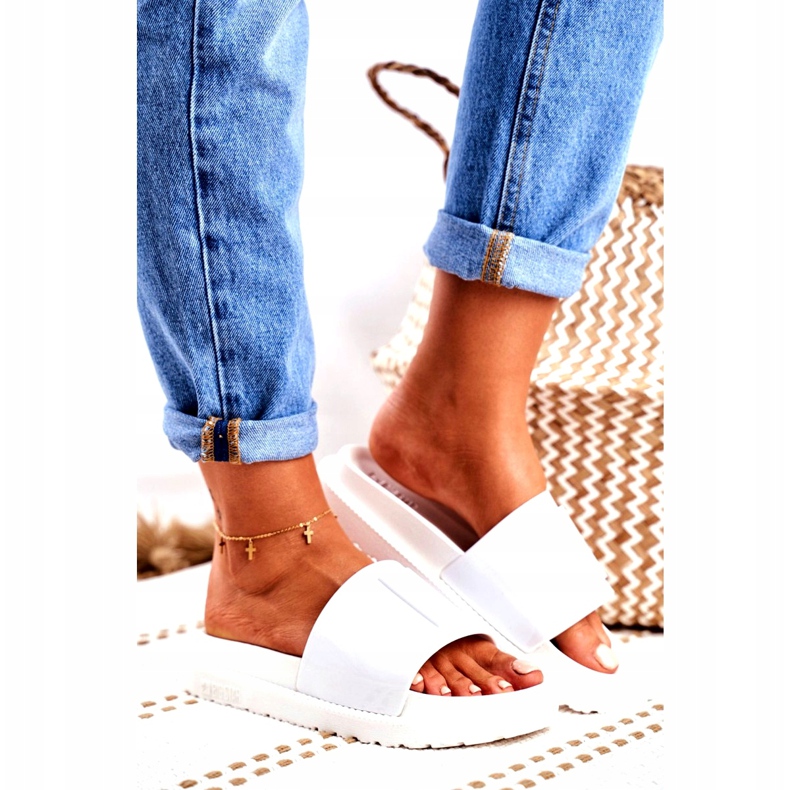 Pantuflas Big Star para mujer en la plataforma Blanco FF274812 2 Pantuflas Big Star para mujer en la plataforma Blanco FF274812 2