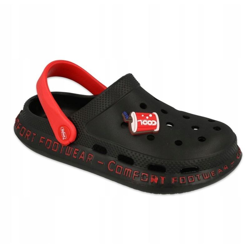 Pantuflas de espuma para niños Befado - negro 159Y103 rojo 1