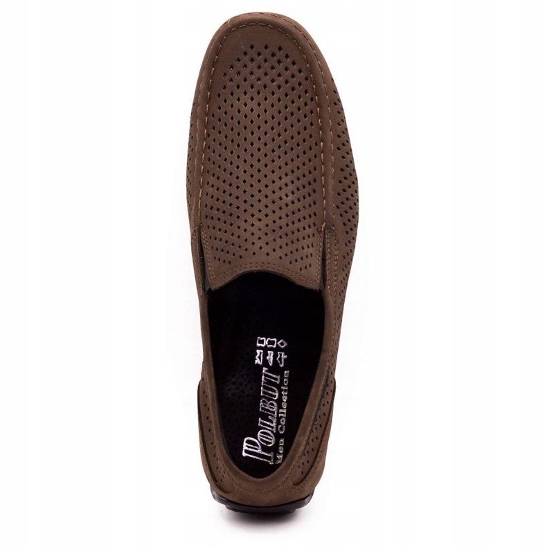 Polbut Mocasines hombre piel 2105P marrón oscuro 7