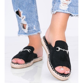 Zapatillas negras con hebilla Roseau negro 1