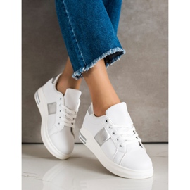 SHELOVET Zapatillas con estilo blanco 2