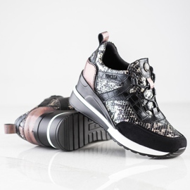 Zapatillas VINCEZA con cuña negro 2