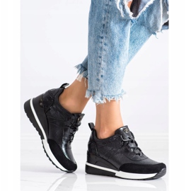 Zapatillas VINCEZA con cuña negro 4